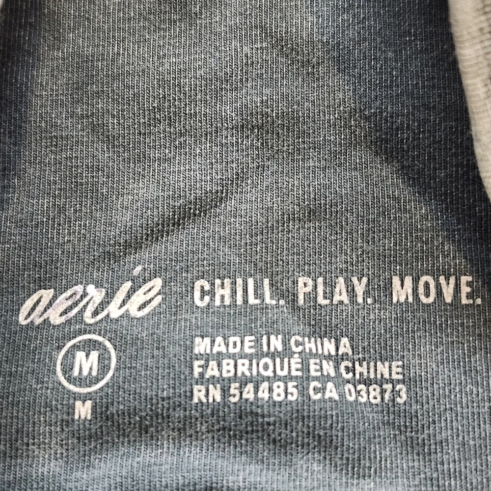 Aerie Size Medium High-Rise Lace-Up Gray Jeans